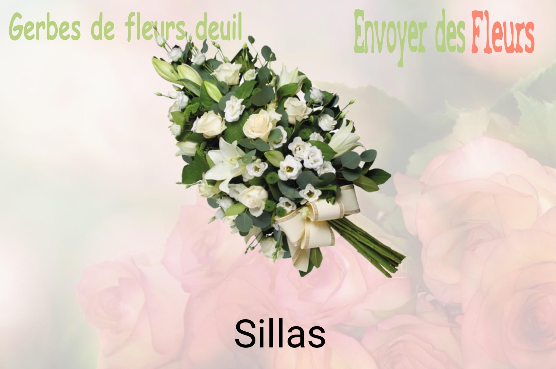 Gerbe de fleurs de deuil livrée à Sillas